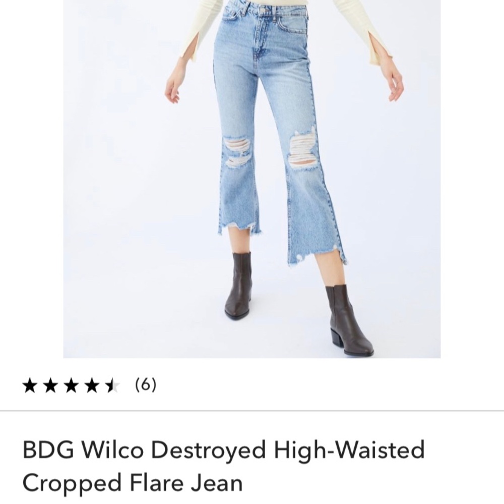 BDG Wilco Distressed Cropped Denim.